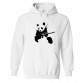 Silhouette Panda With Guns Unisex Kids and Adult Pullover Hoodie									 									 									